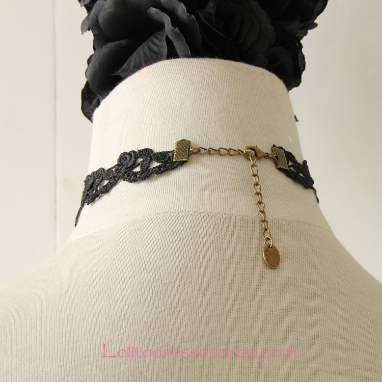 Lolita Gothic Black Hostess Arena Wedding Necklace