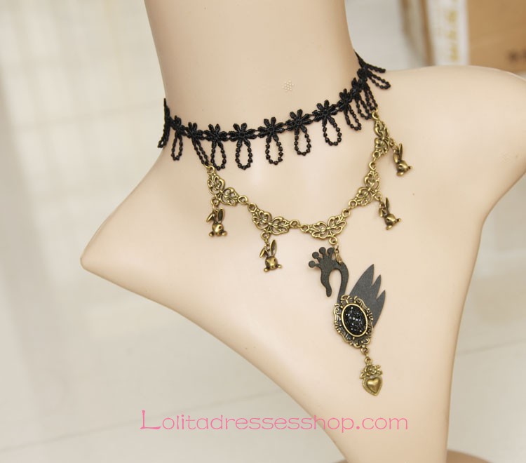 Lolita Beautiful Swan Wedding Dress Fashion Necklace