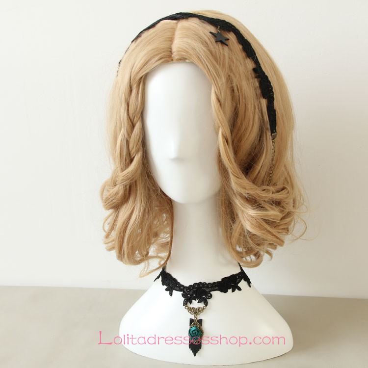 Lolita Gothic Black Rose Lace Retro Fashion Necklace