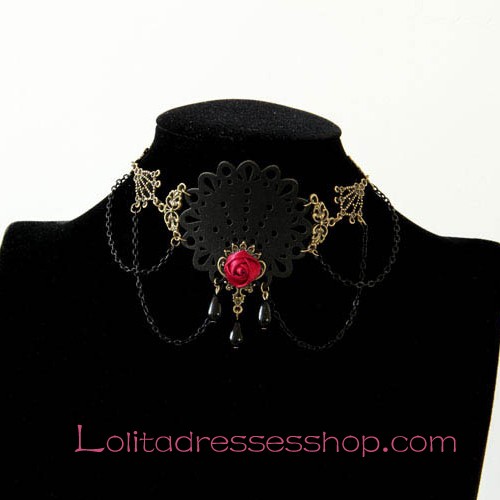 Lolita Gothic Style Black Dress Costume Party Necklace