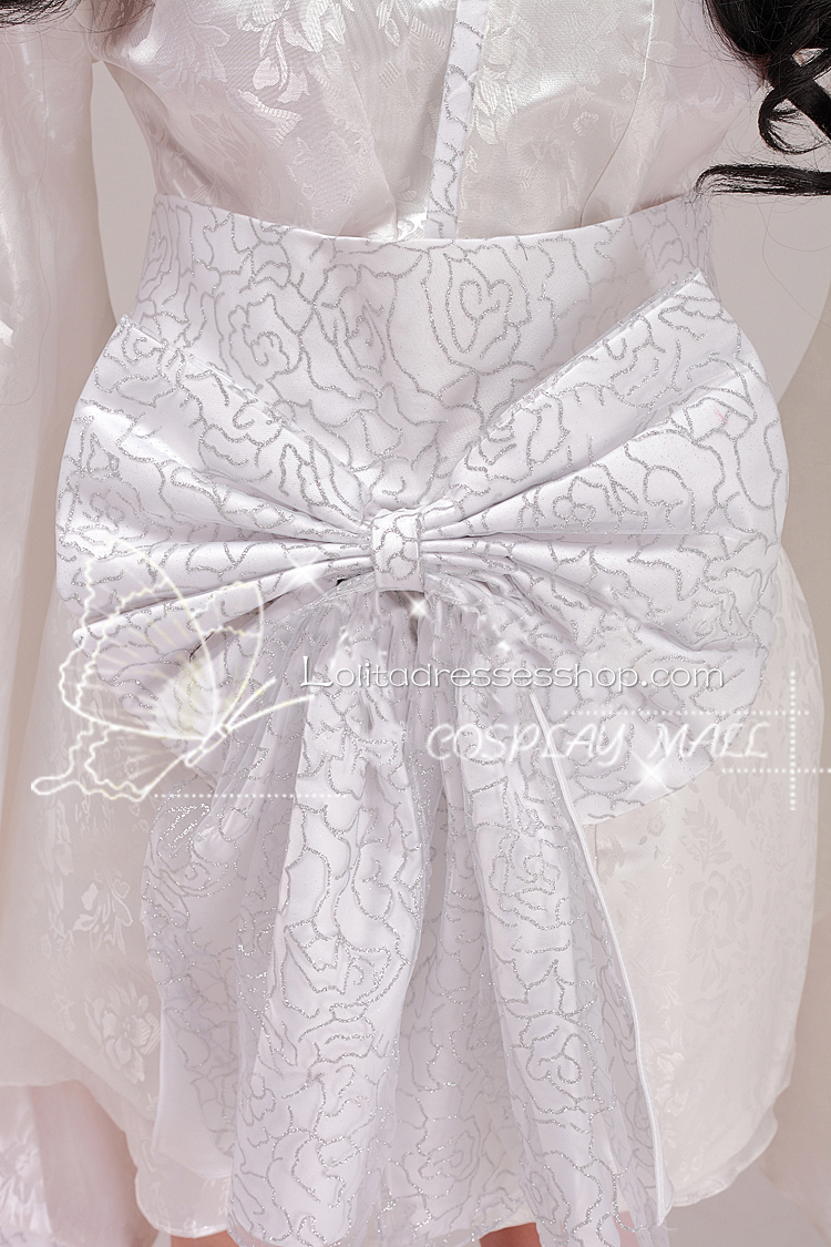 Lolita Maid White Sweet Bow Kimono