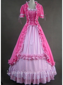 Gothic Victorian cotton Sweet Pink Lolita Dress