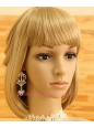 Lolita Wonderland White Lace Crown Earring