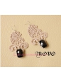 Lolita Milk Coffee Lace Retro Gem Earring