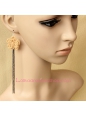 Lolita Small Fresh Flowers Long Tassels Retro Lady Earring