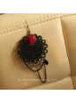 Lolita Gothic Style Red Rose Nightclub Party Earring