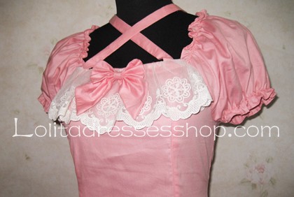 Beautiful Pink Retro Palace Lace Princess Classic Lolita Dress