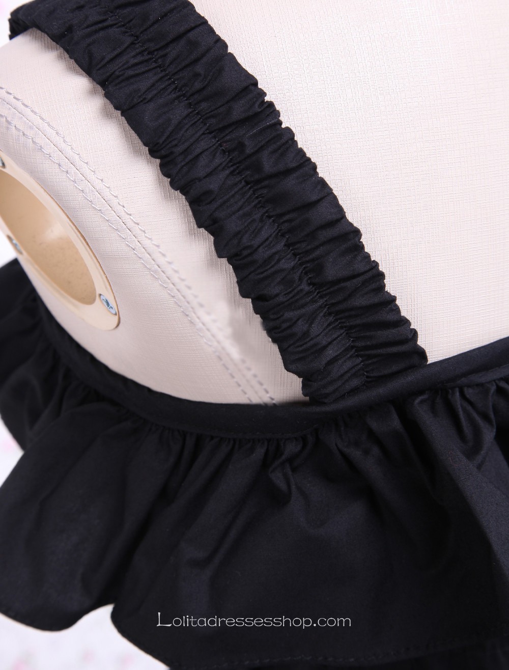 Cotton Three-Layers Bows Black And White Classic Lolita Dress