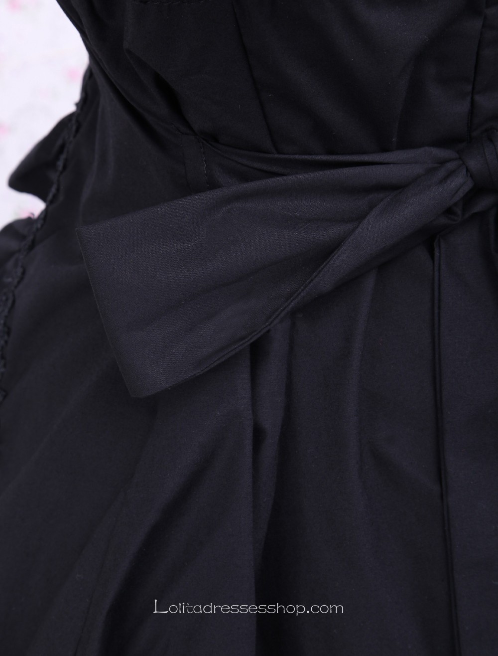 Cotton Three-Layers Bows Black And White Classic Lolita Dress