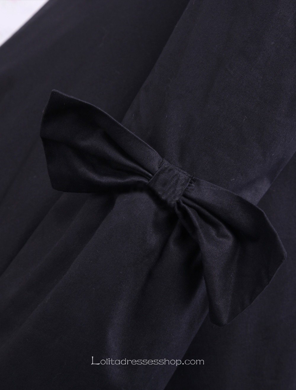 Black Long Sleeves Square Collar Plain Classic Lolita Dress