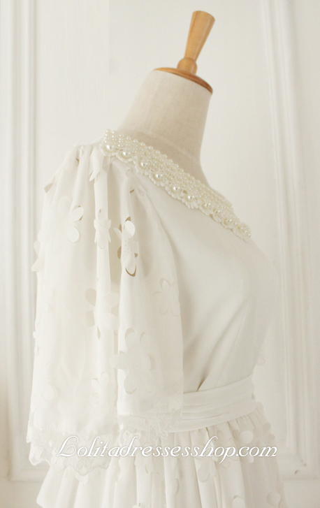 Advanced Custom Carved White Retro Noble Princess Fantasy Fashion Lolita Dress