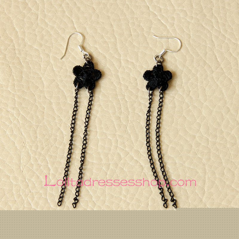 Lolita Retro Lace Flower Tassels Earring