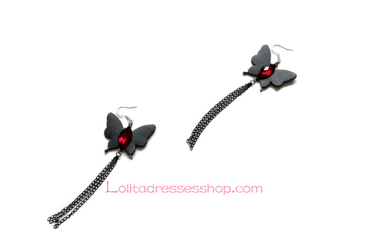 Lolita Original handmade Tassels Hell Butterfly Earring