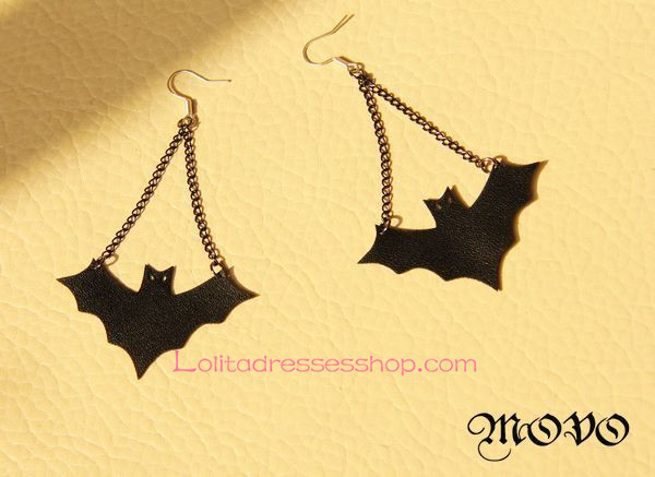 Lolita Original Retro Gothic Bat Earring