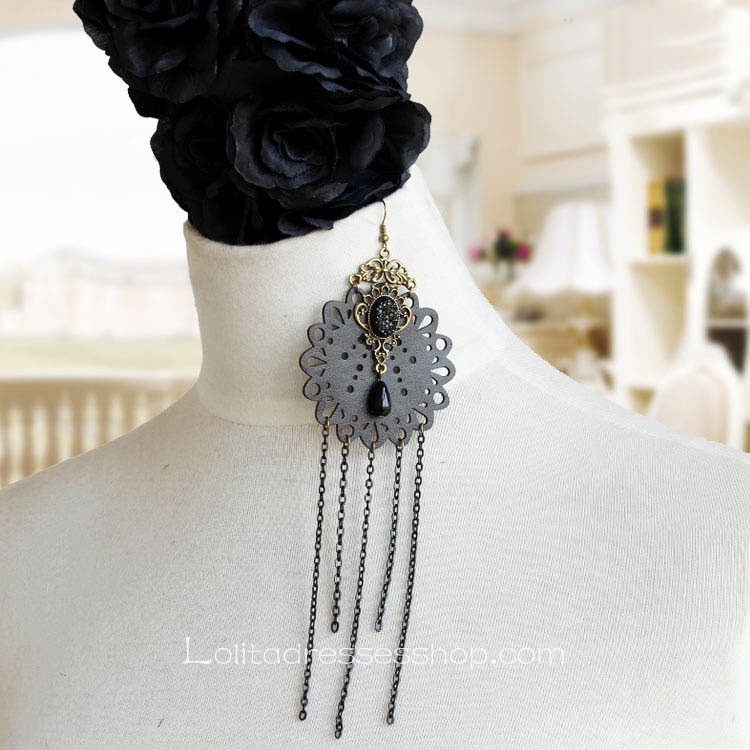 Lolita Gothic Style Long Tassels Retro Fashion Earring