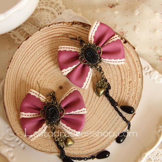 Lolita Original Handmade Tassels Pearl Love Earring