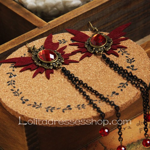 Lolita Gothic Style Butterfly Retro Handmade Tassels Earring