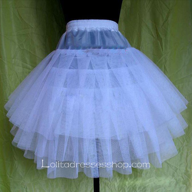 Three Layer White Yarn Sweet Lolita Dress Petticoat