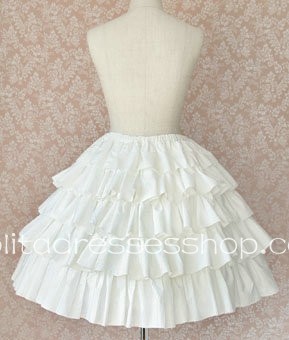 Pure White Elegant Multi-Layers Towering Lolita Skirt
