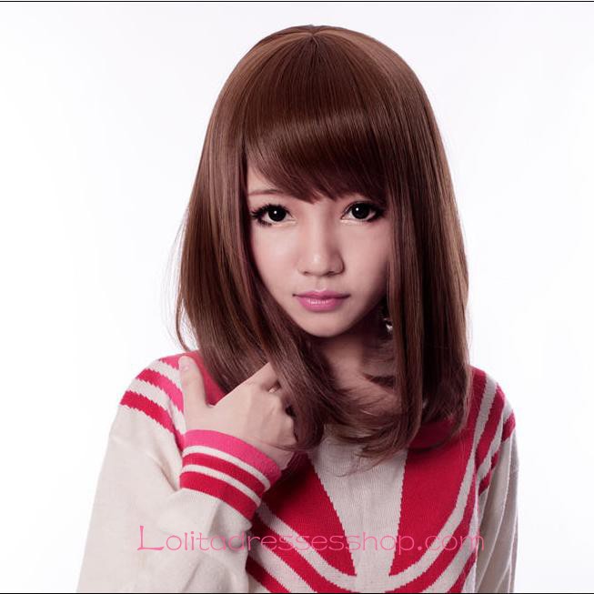 Lolita Brown Pear Head Maid Cute Cosplay Wig