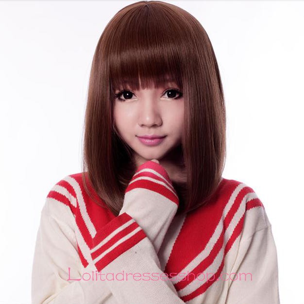 Lolita Brown Pear Head Maid Cute Cosplay Wig