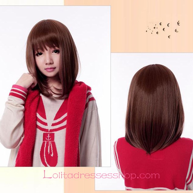 Lolita Brown Pear Head Maid Cute Cosplay Wig