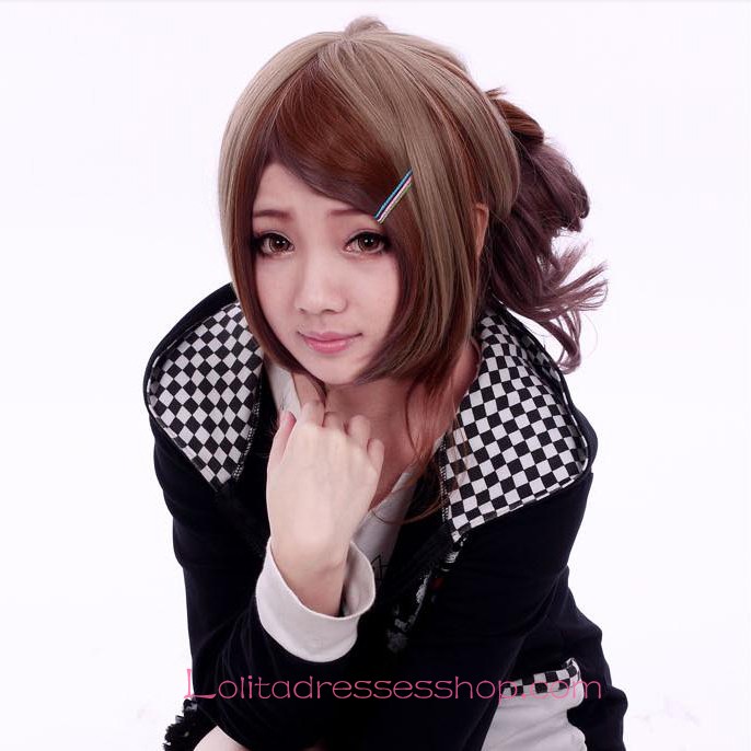 Lolita Brown Long Curly Maid Cute Cosplay Wig