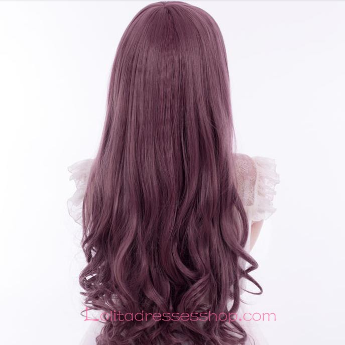 Lolita Taro Purple Curl Maid Cute Cosplay Wig