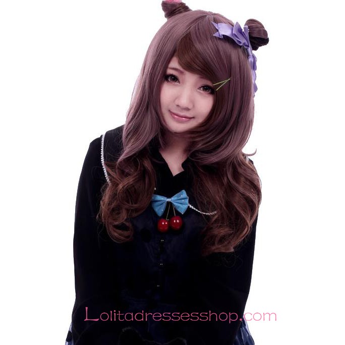 Lolita Brown Curly Maid Cute Cosplay Wig