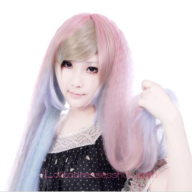 Lolita Rainbow Meng Maid Cute Cosplay Wig