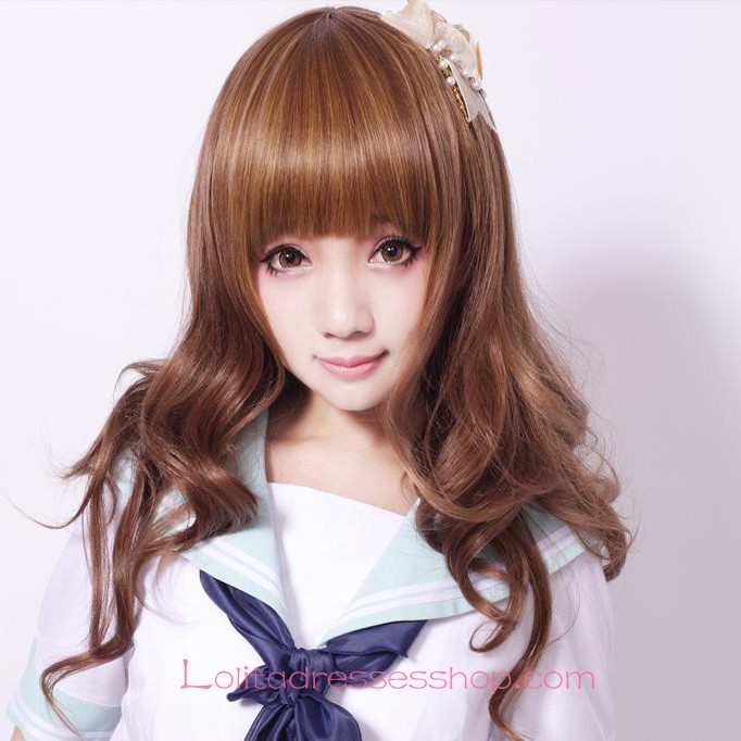 Lolita Brown Sweet Girl Maid Cute Cosplay Wig