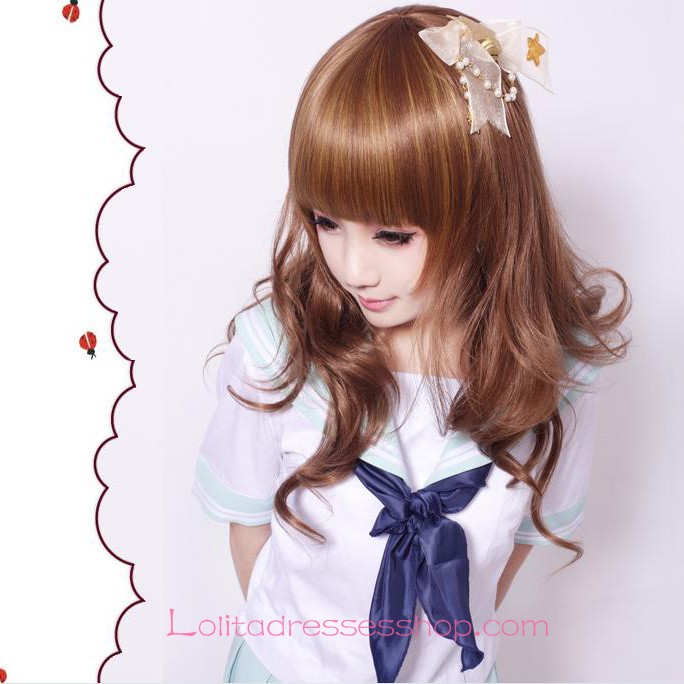 Lolita Brown Sweet Girl Maid Cute Cosplay Wig