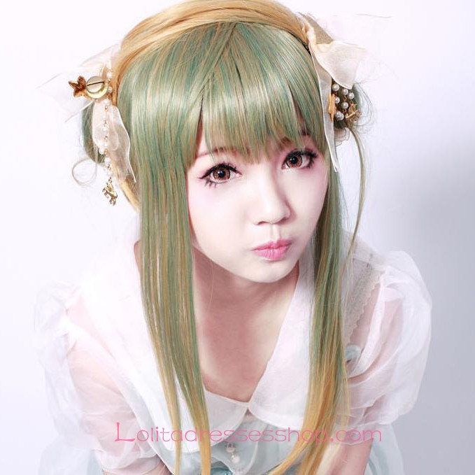 Lolita Light Brown Grass Green Mixed Sen Department Maid Cute Co