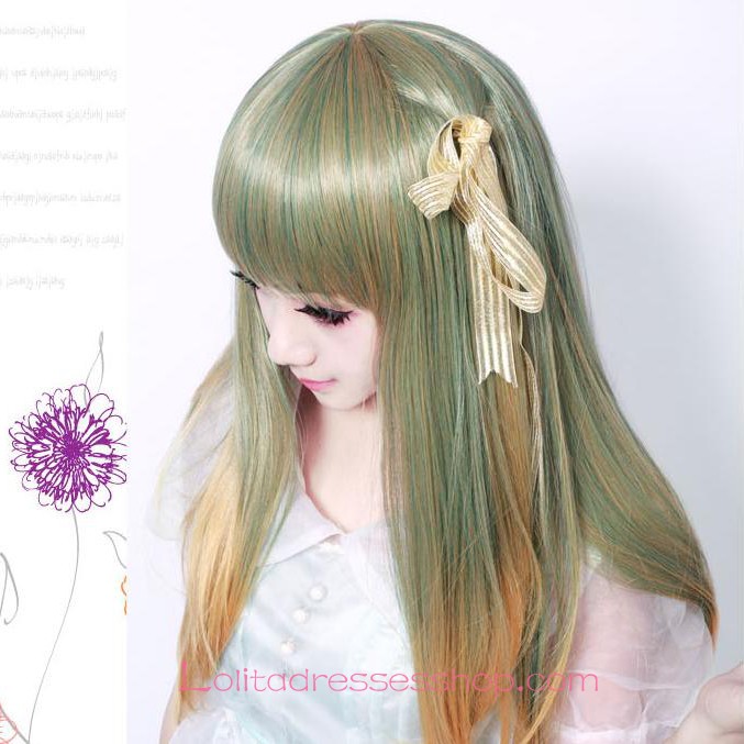 Lolita Light Brown Grass Green Mixed Sen Department Maid Cute Co