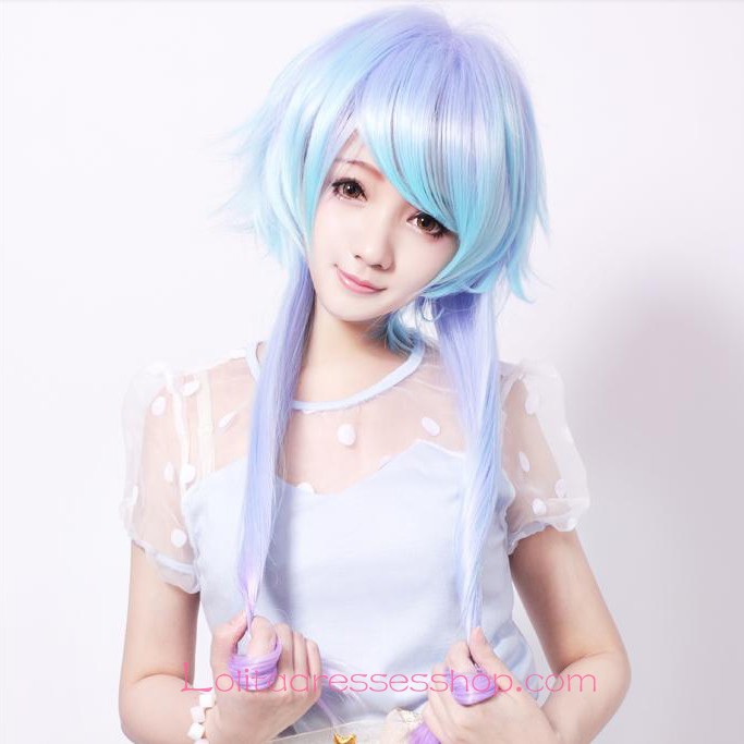 Lolita Green Purple Mixed Maid Cute Cosplay Wig