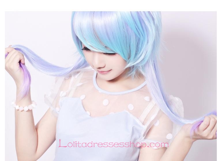 Lolita Green Purple Mixed Maid Cute Cosplay Wig