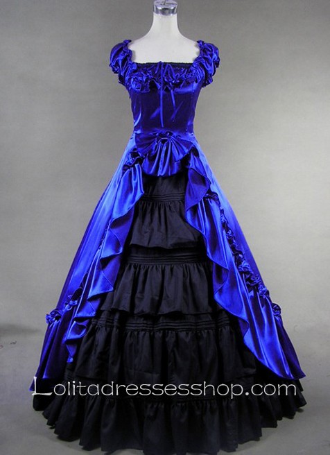 Royal Blue Gorgerous Gothic Victorian Lolita Dress