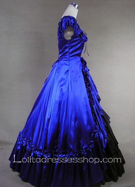 Royal Blue Gorgerous Gothic Victorian Lolita Dress