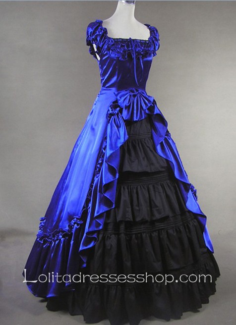 Royal Blue Gorgerous Gothic Victorian Lolita Dress