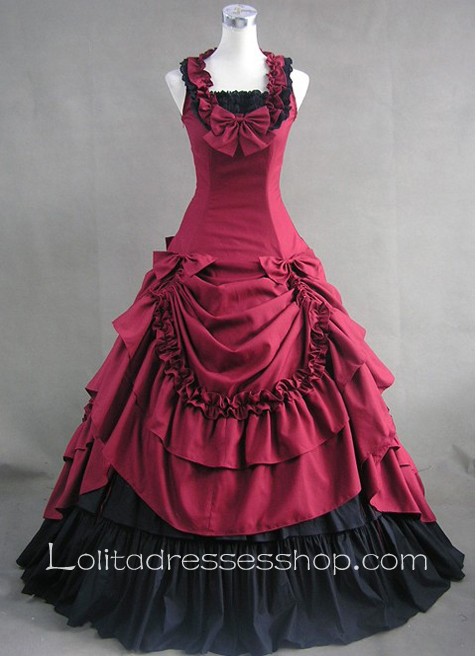 Luxuriant Prom Tiers Ruffle Sleeveless Gothic Victorian Lolita Dress