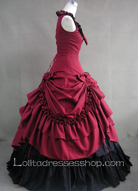 Luxuriant Prom Tiers Ruffle Sleeveless Gothic Victorian Lolita Dress