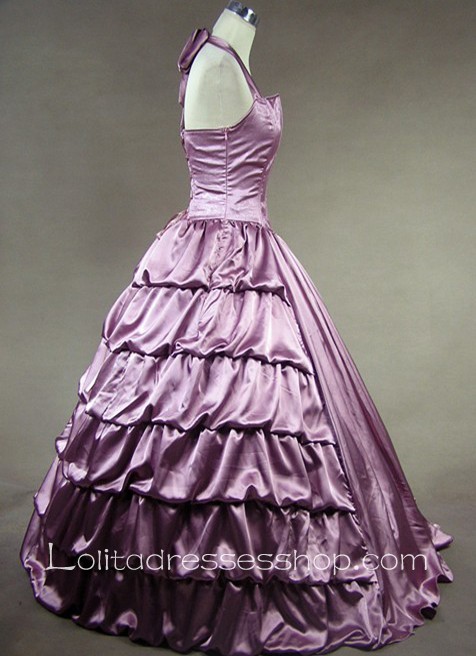Halter Ruffle Gothic Prom Victorian Lolita Dress
