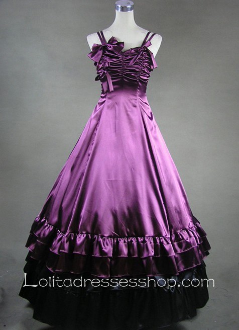 Cheap Rayol Purple Satin Straps Gothic Victorian Lolita Dress Sale At ...