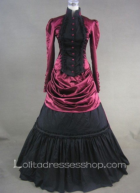 Long Sleeves Elegant Vintage Gothic Victorian Lolita Dress