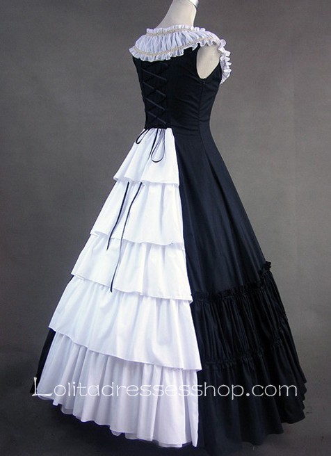 Aristocrat Style Sleeveless Ruffled Gothic Victorian Lolita Dress