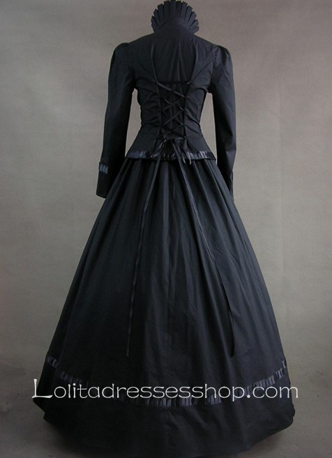 Cheap Buttons and Lace Decoration High Collar Gothic Victorian