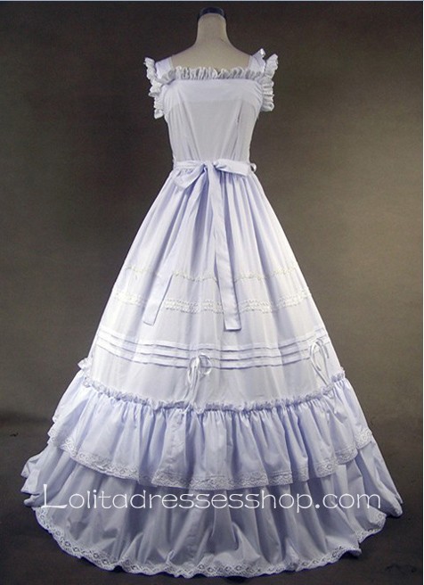 Pure White Generous Two Layers Gothic Victorian Lolita Dress