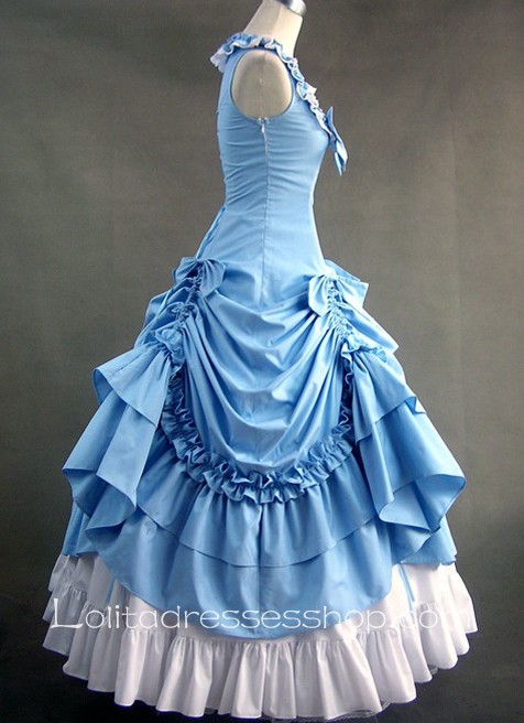 Gothic Victorian Sweet Sky Blue Sleeveless Lolita Dress