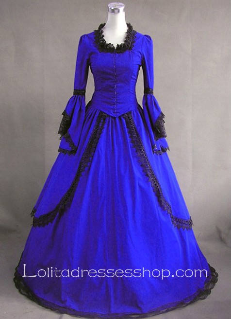 Gothic Victorian Royal Blue Vintage Noble Lolita Dress