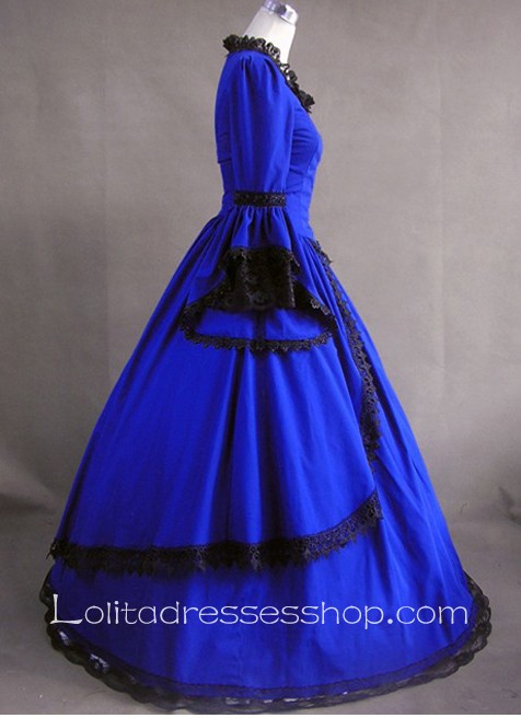 Gothic Victorian Royal Blue Vintage Noble Lolita Dress